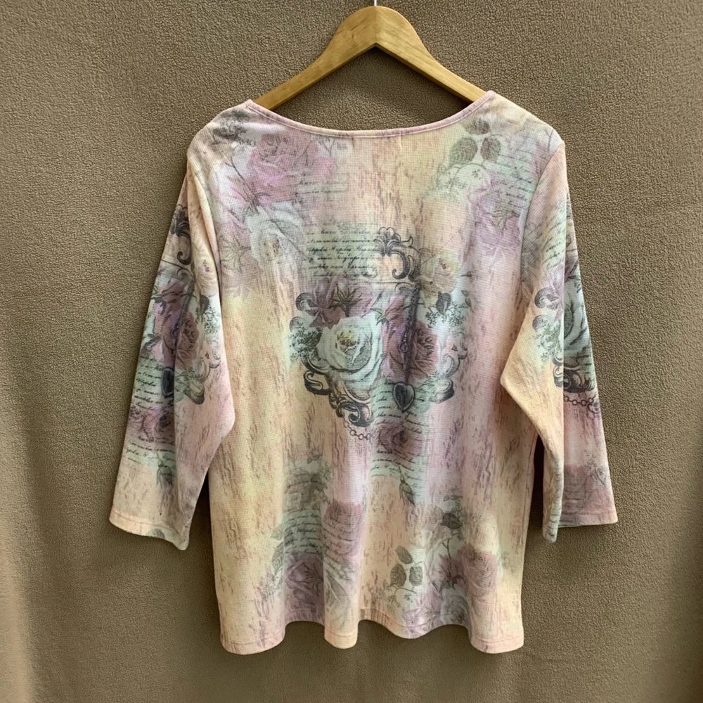 B03-Women's Unity World Wear Blouse, 1X, Pink VTG vintage - Picture 6 of 6